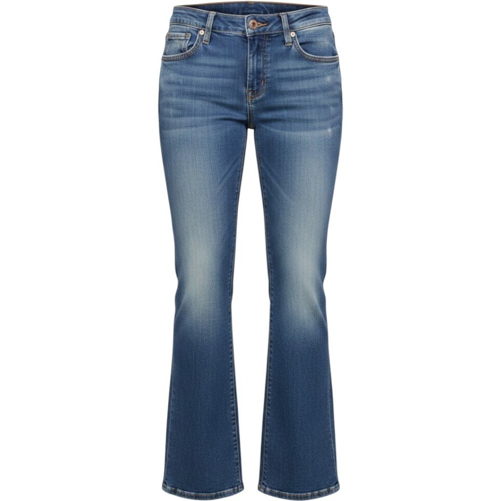 Lucky Brand Juniper Flare Jeans Womens 12 Blue Excellent Button Flap Pocket USA